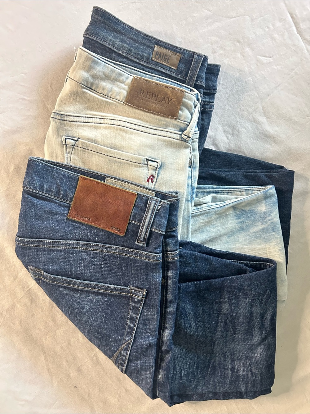 Designer Denim Bundle Size 28 PAIGE Replay AllSaints Skinny Jeans 3 Pairs